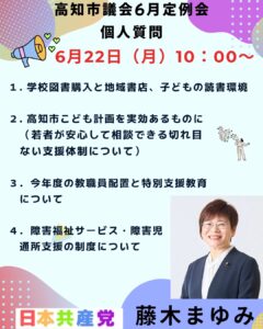 高知市議会 個人質問