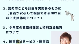 高知市議会6月定例会・個人質問のお知らせ